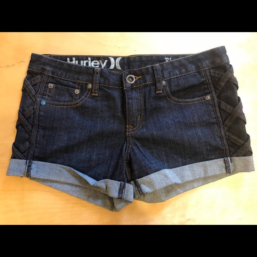 HURLEY | Braided Denim Shorts